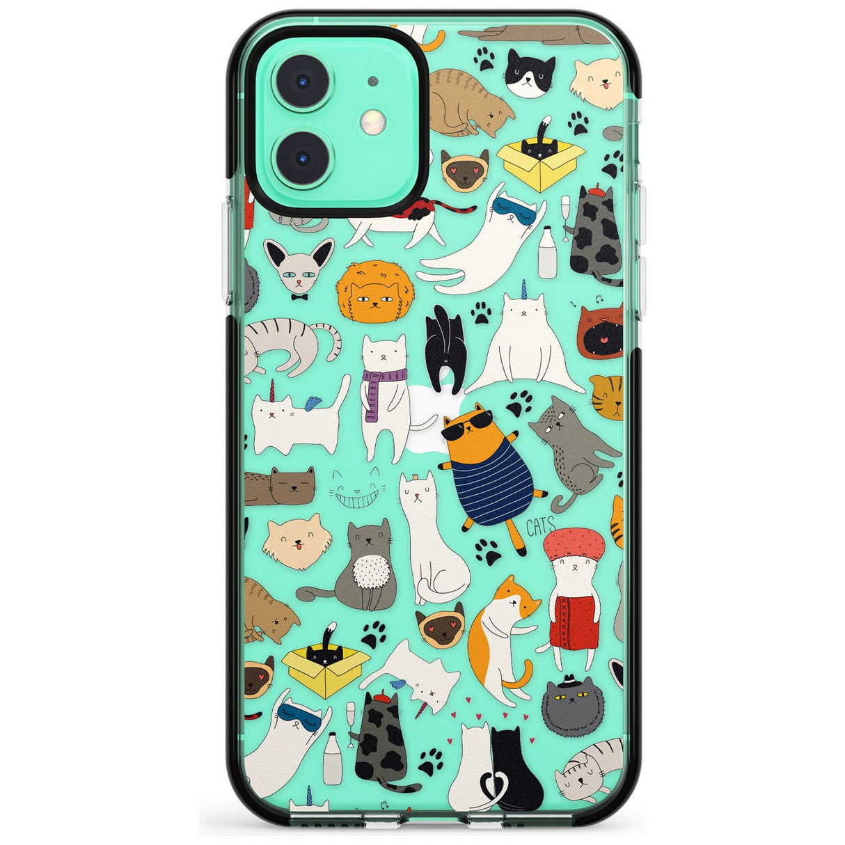 Cartoon Cat Collage - Colour Pink Fade Impact Phone Case for iPhone 11 Pro Max