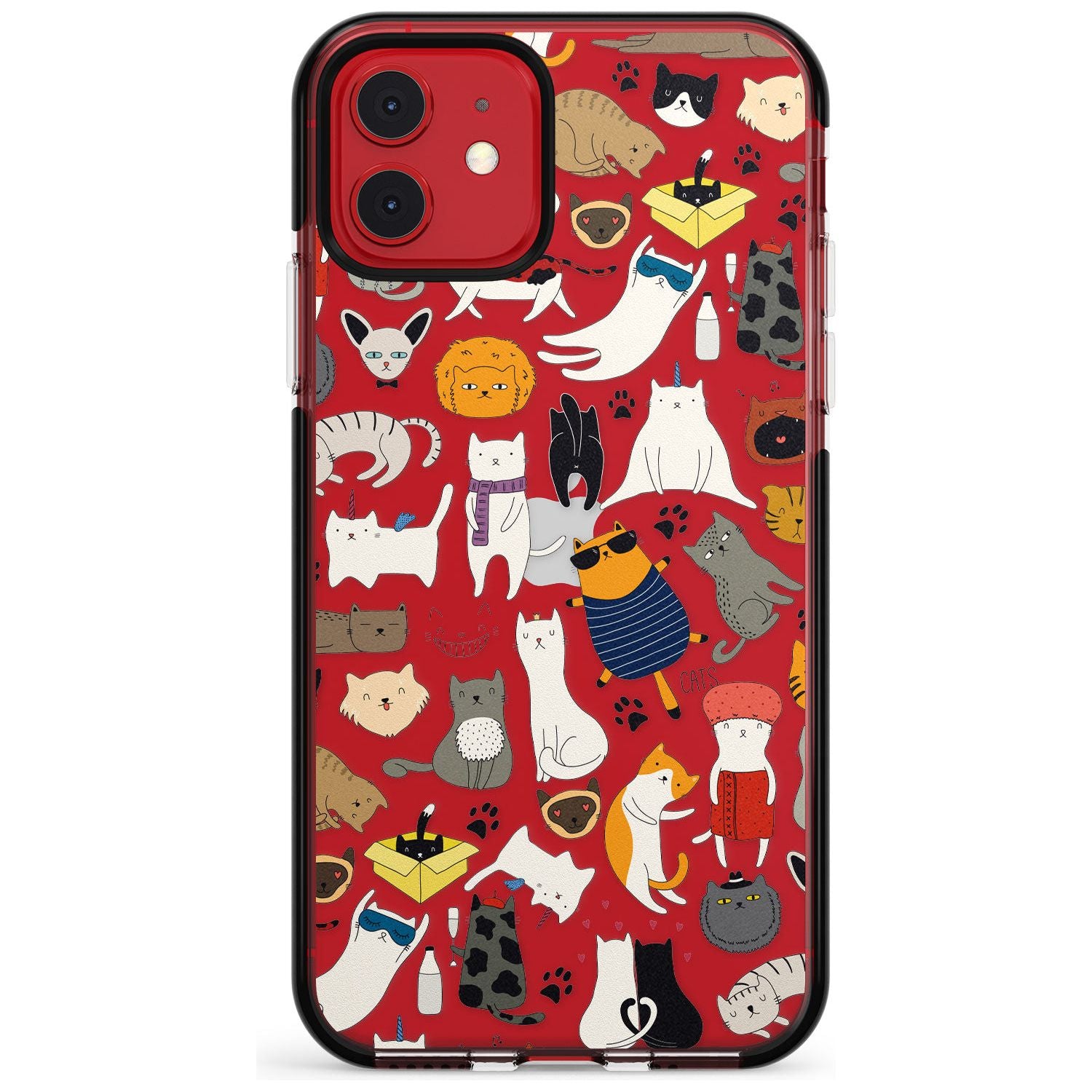 Cartoon Cat Collage - Colour Pink Fade Impact Phone Case for iPhone 11 Pro Max