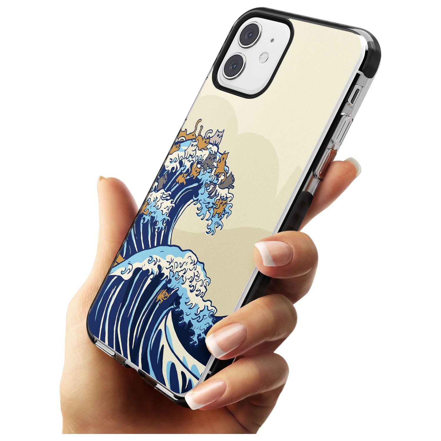 The Great Cat Wave Black Impact Phone Case for iPhone 11 Pro Max