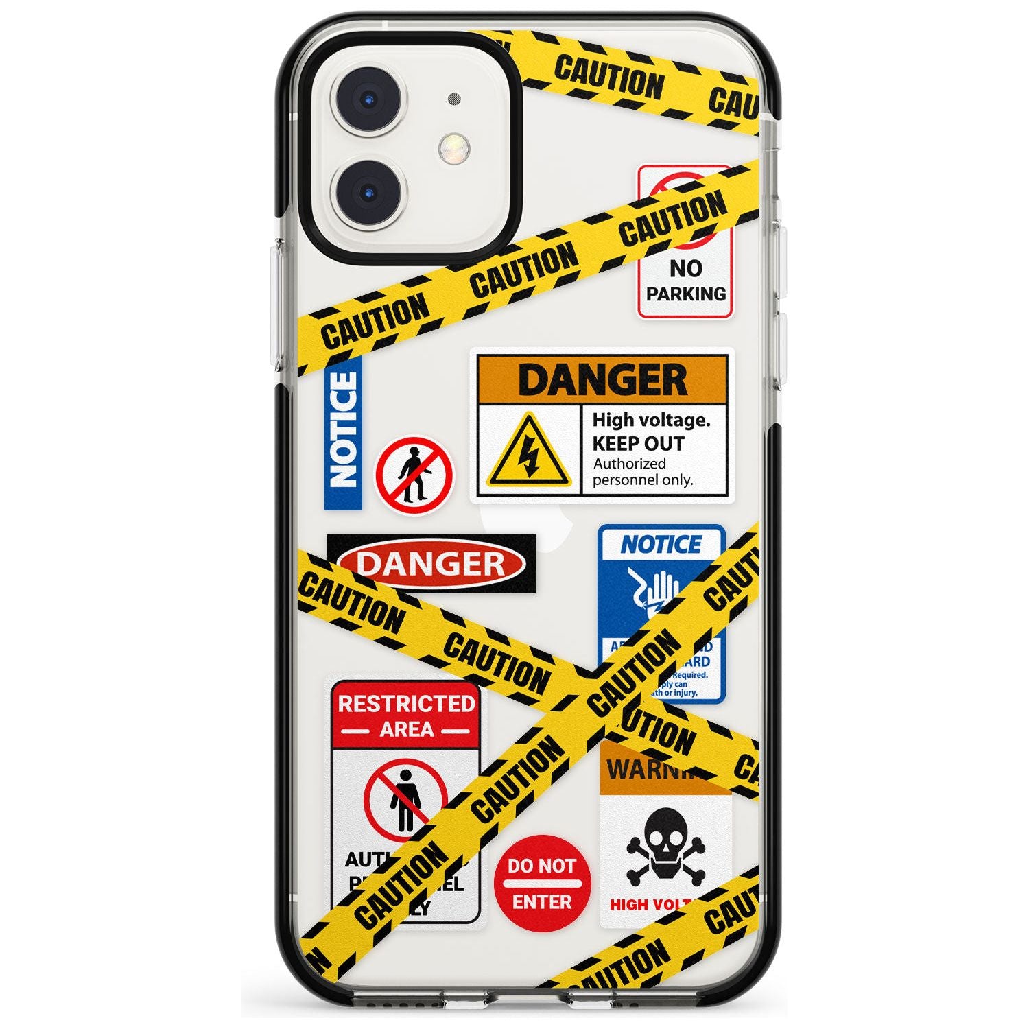 CAUTION Pink Fade Impact Phone Case for iPhone 11 Pro Max