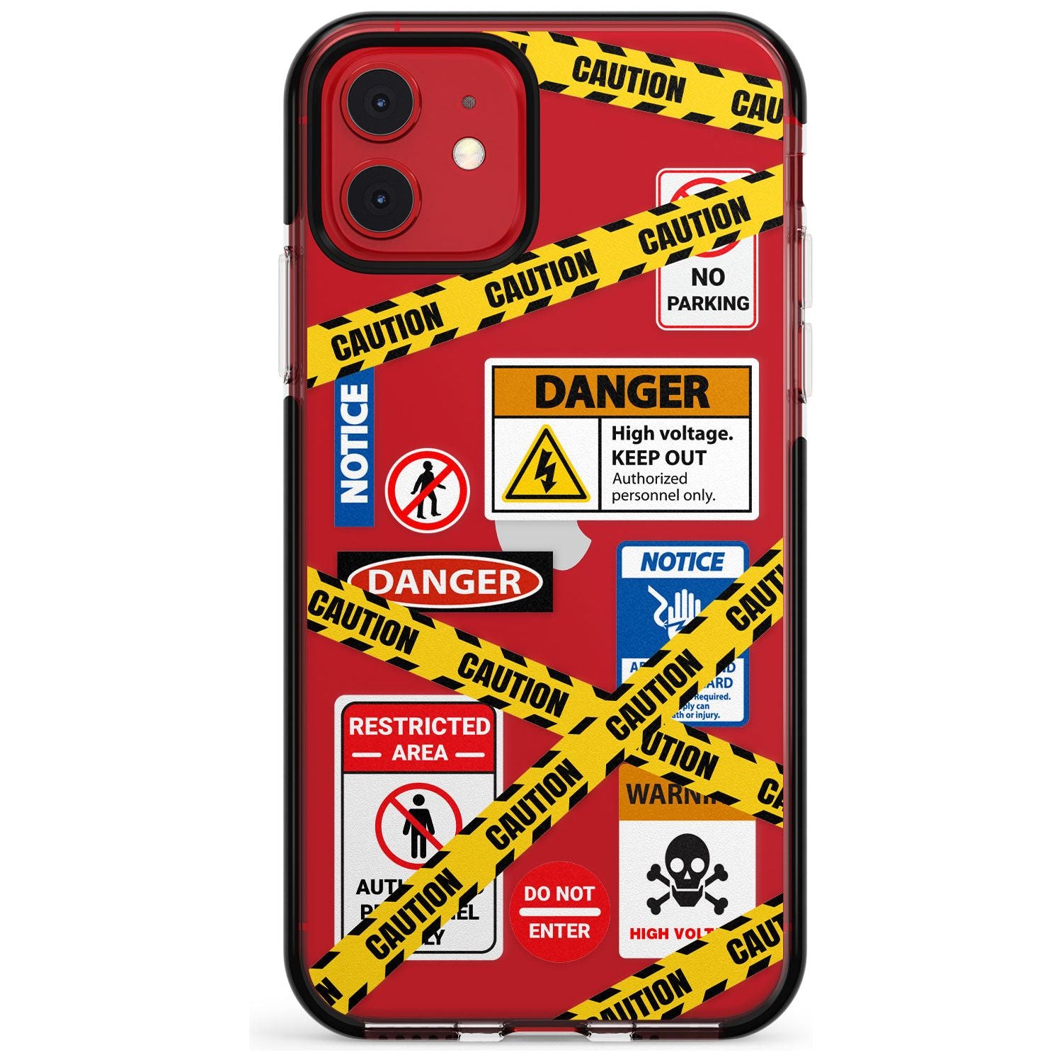 CAUTION Pink Fade Impact Phone Case for iPhone 11 Pro Max