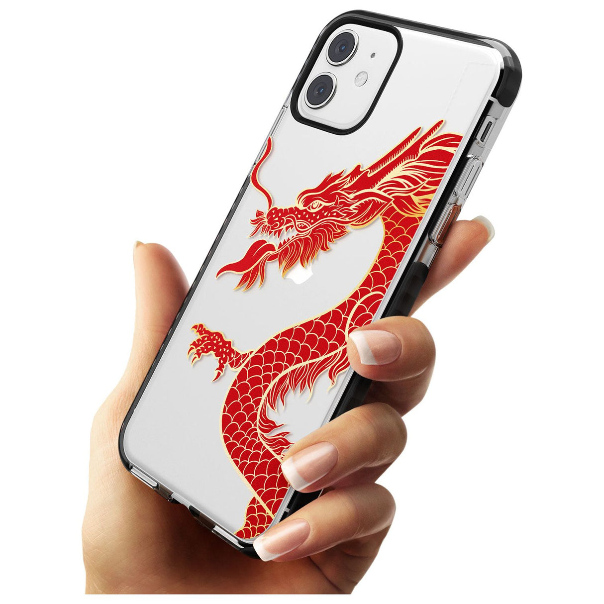 Large Black Dragon Black Impact Phone Case for iPhone 11 Pro Max