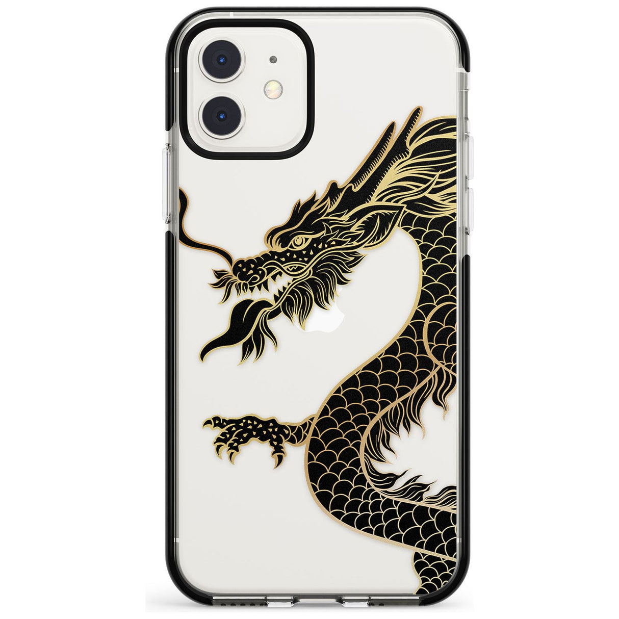 Large Red Dragon Black Impact Phone Case for iPhone 11 Pro Max