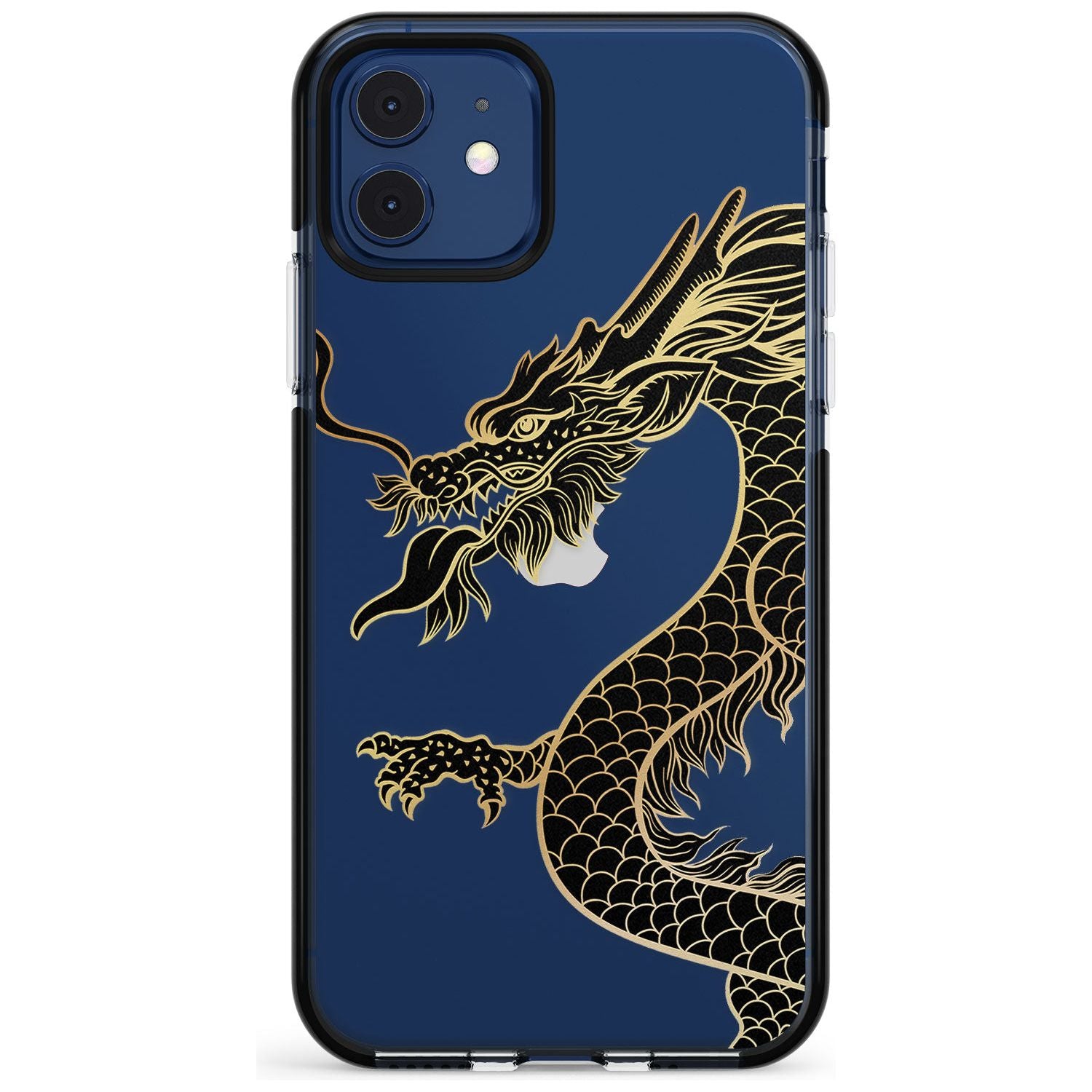 Large Red Dragon Black Impact Phone Case for iPhone 11 Pro Max