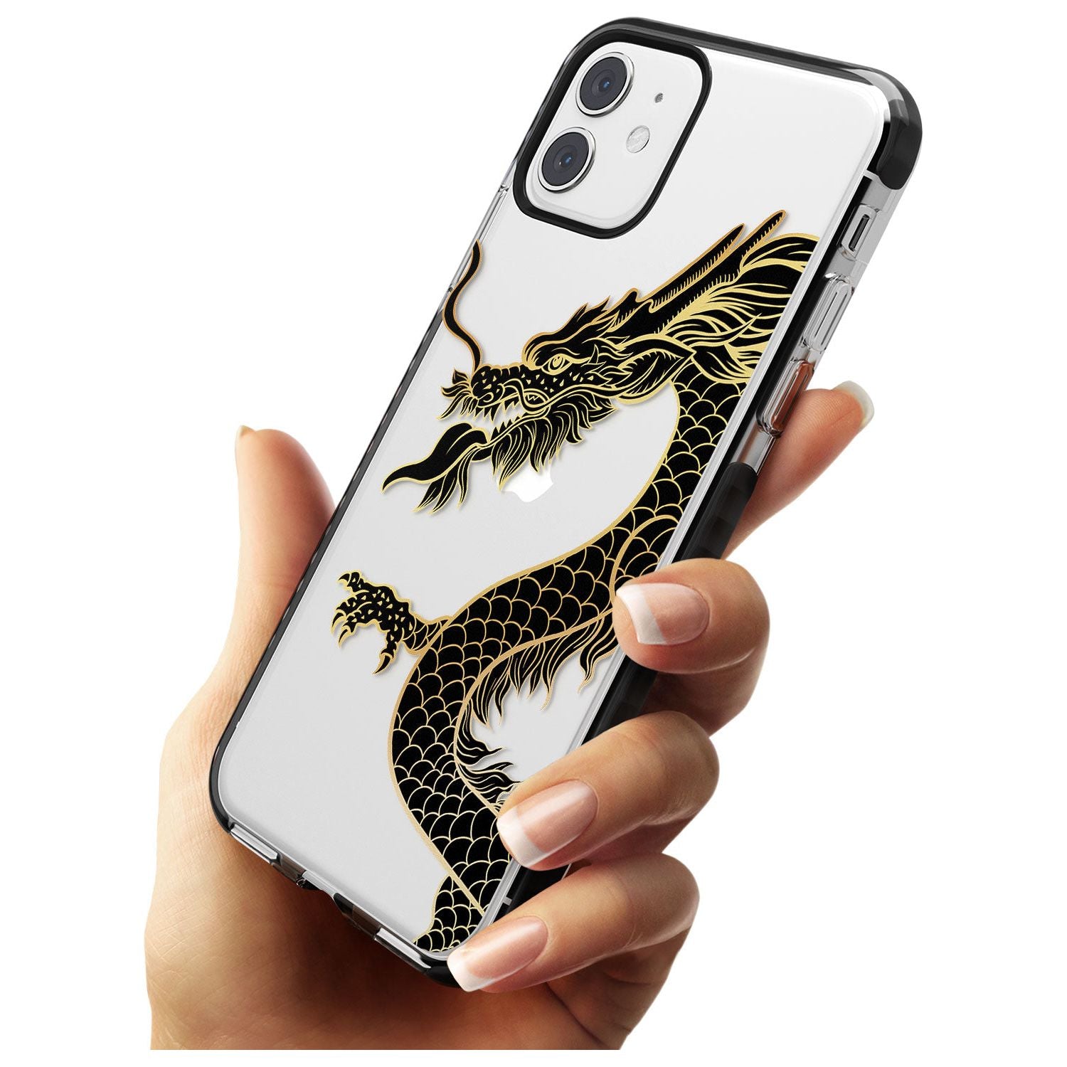 Large Red Dragon Black Impact Phone Case for iPhone 11 Pro Max
