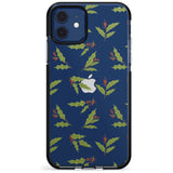 Christmas Holly Pattern Black Impact Phone Case for iPhone 11 Pro Max