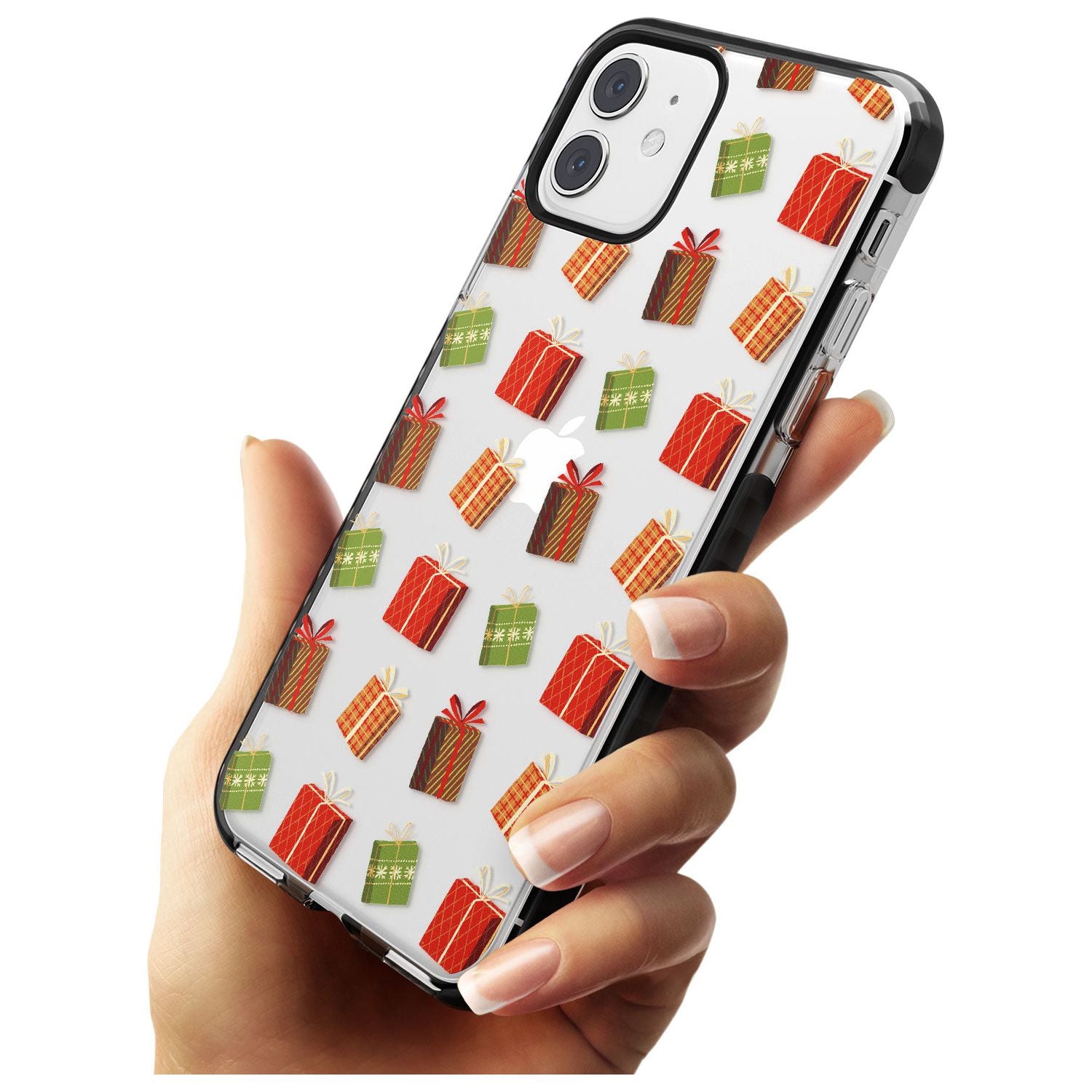 Christmas Presents Pattern Black Impact Phone Case for iPhone 11 Pro Max