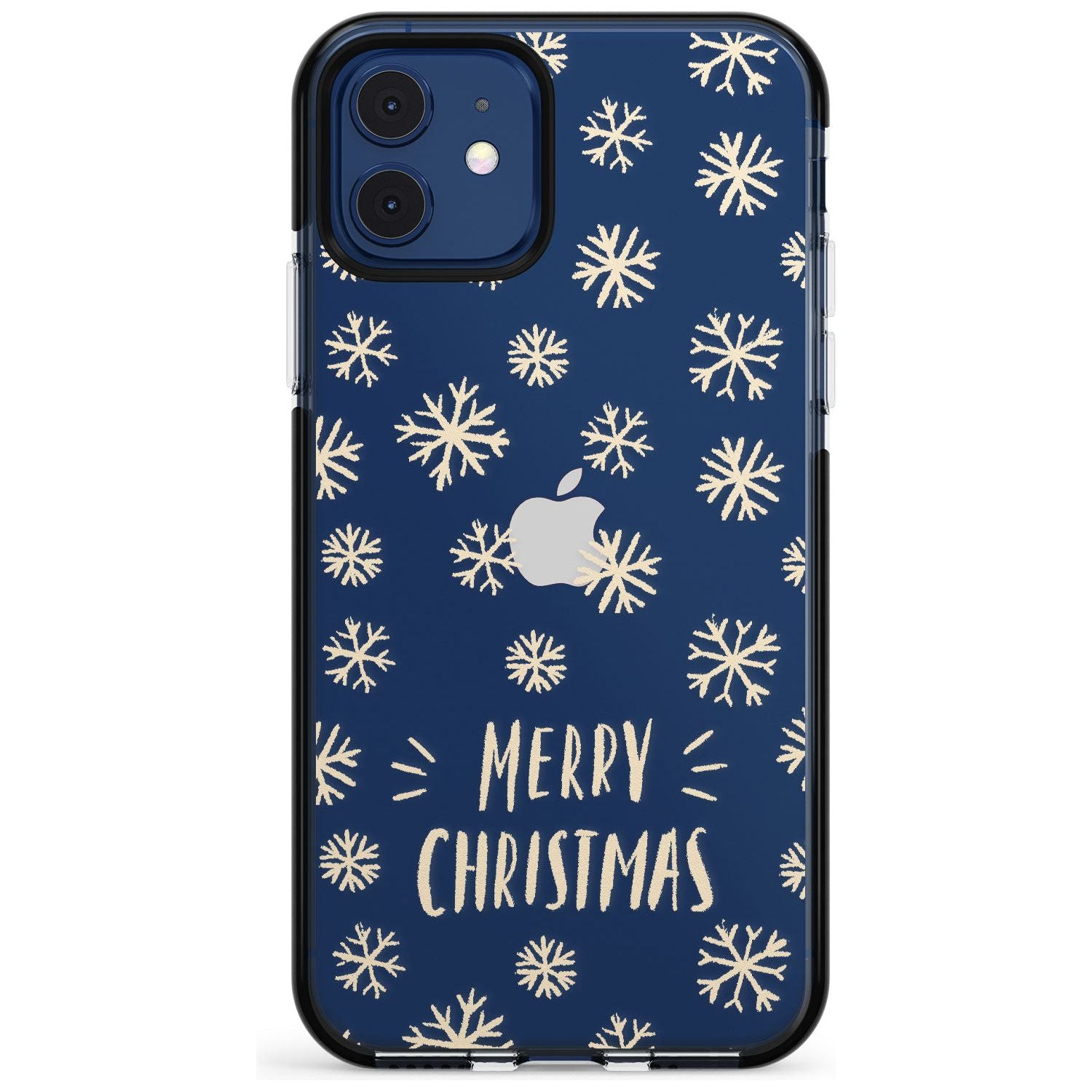 Christmas Snowflake Pattern Black Impact Phone Case for iPhone 11 Pro Max