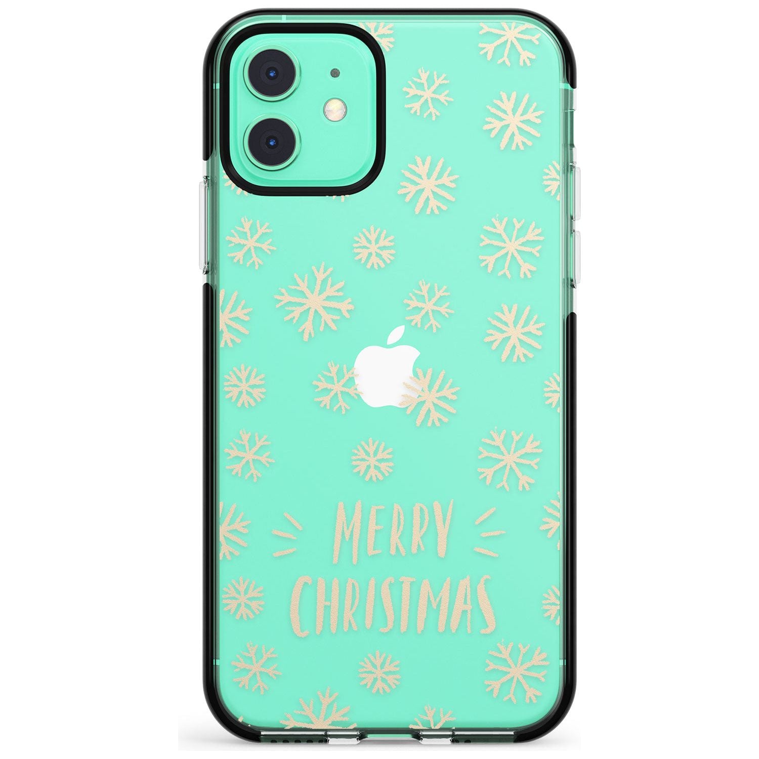 Christmas Snowflake Pattern Black Impact Phone Case for iPhone 11 Pro Max