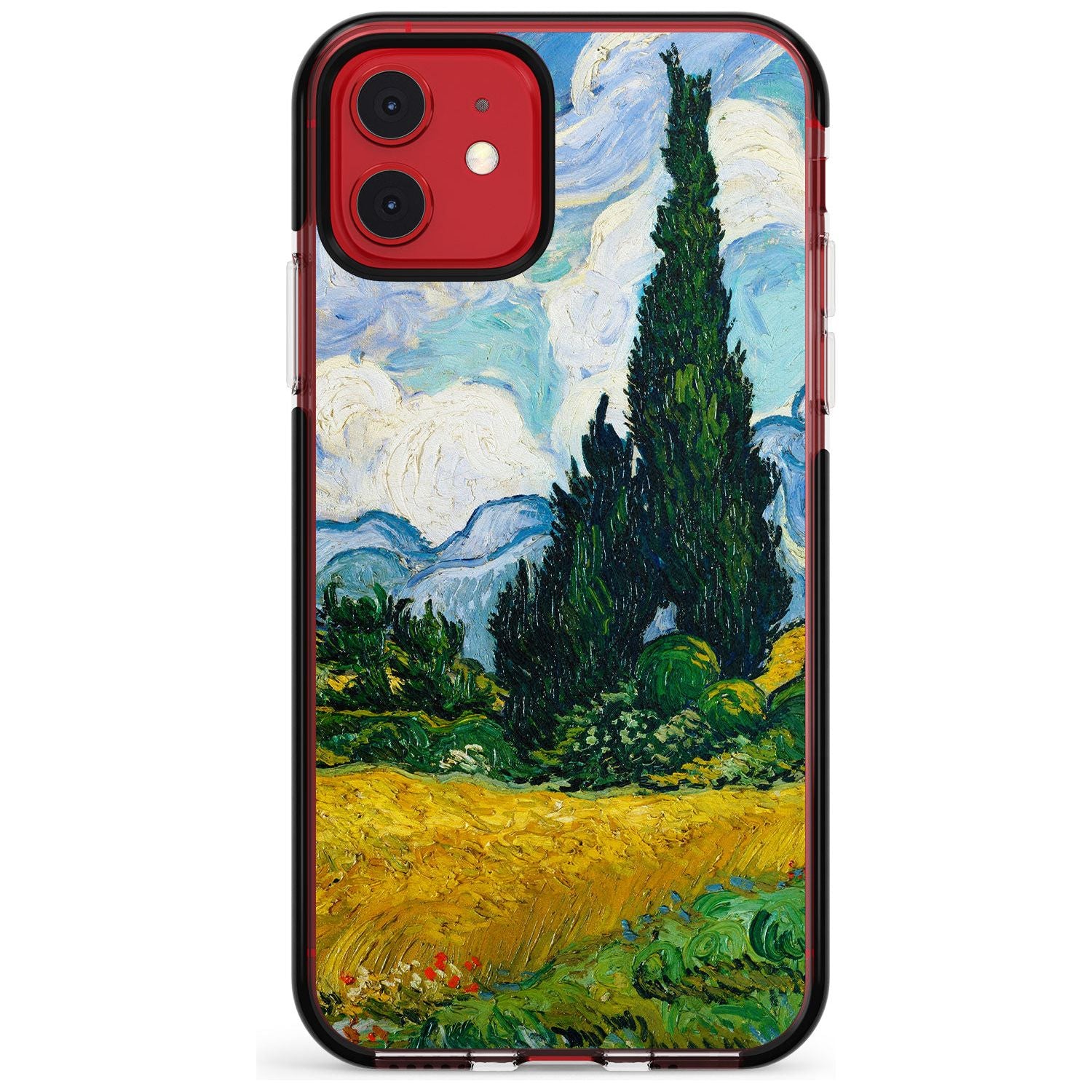 Wheat Field with Cypresses by Vincent Van Gogh Pink Fade Impact Phone Case for iPhone 11 Pro Max