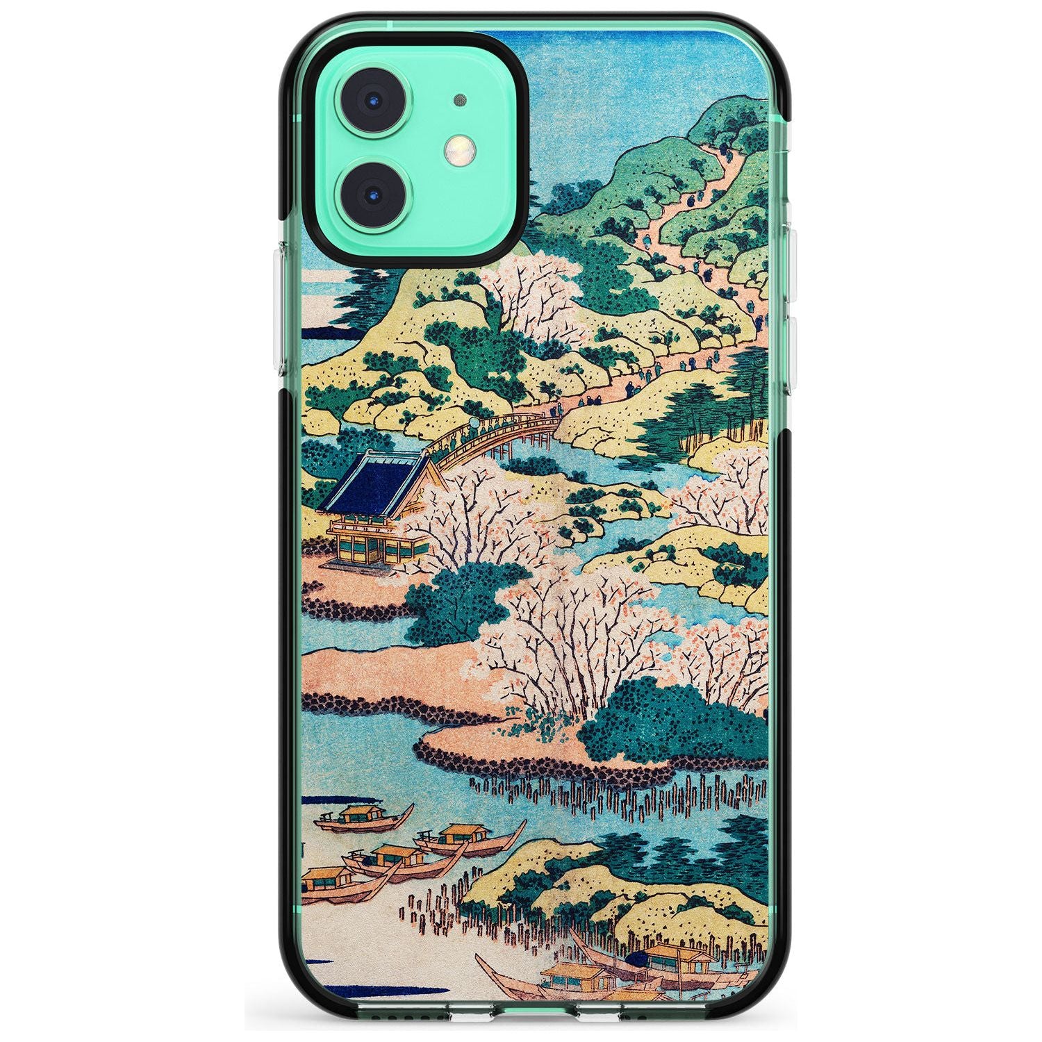 Coastal Community by Katsushika Hokusai  Pink Fade Impact Phone Case for iPhone 11 Pro Max