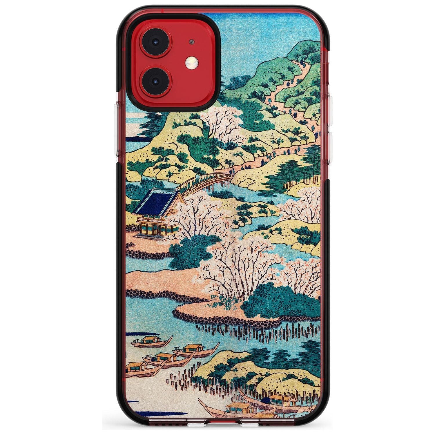 Coastal Community by Katsushika Hokusai  Pink Fade Impact Phone Case for iPhone 11 Pro Max