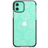 Monstera Leaves Pink Fade Impact Phone Case for iPhone 11 Pro Max