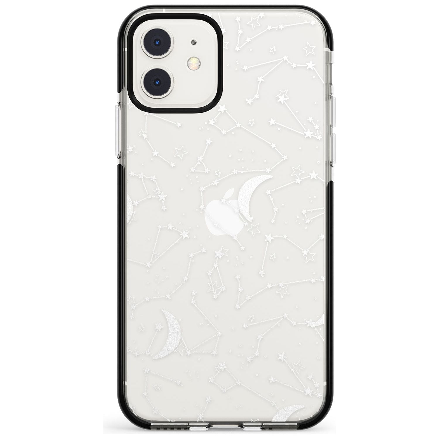 White Constellations on Clear Pink Fade Impact Phone Case for iPhone 11 Pro Max