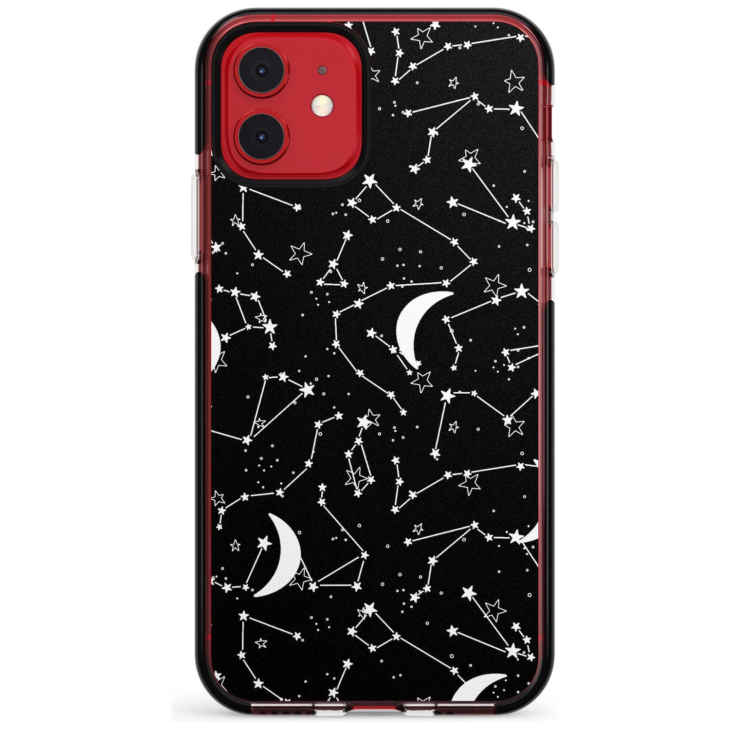 White Constellations on Black Pink Fade Impact Phone Case for iPhone 11 Pro Max