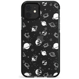 White Planets on Clear Pink Fade Impact Phone Case for iPhone 11 Pro Max