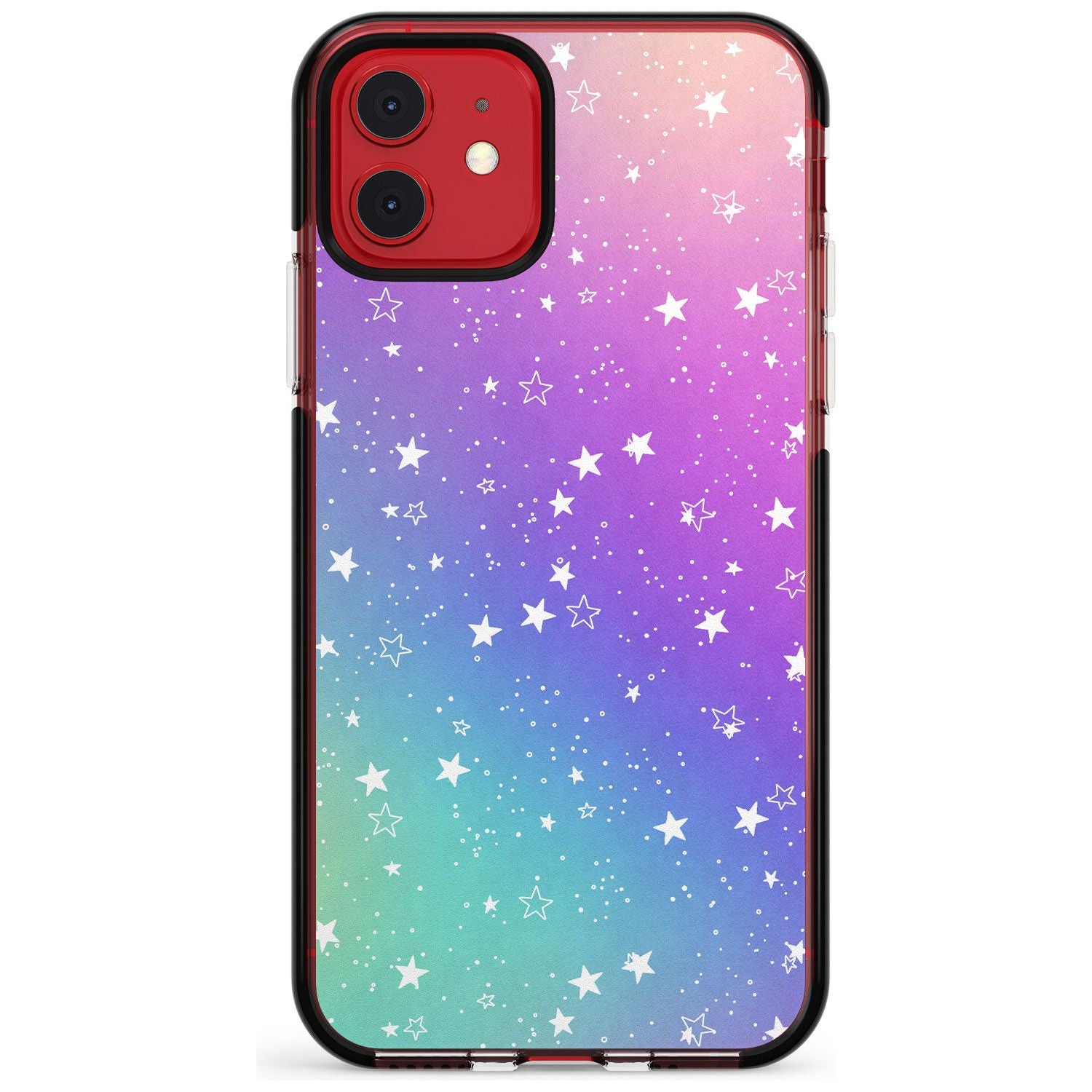 White Stars on Pastels Pink Fade Impact Phone Case for iPhone 11 Pro Max