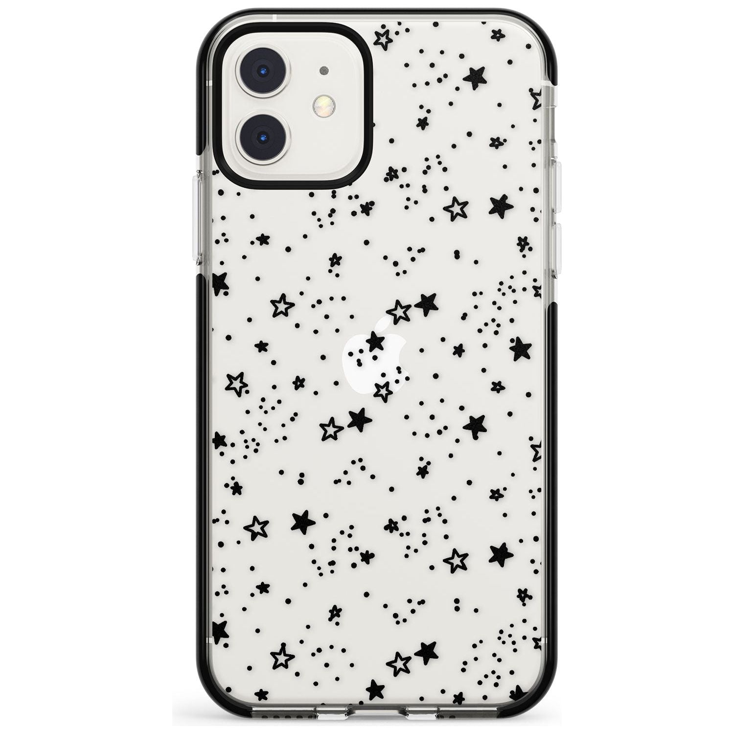 Solid Stars Black Impact Phone Case for iPhone 11