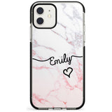 Pink Fade Marble iPhone Case  Black Impact Custom Phone Case - Case Warehouse