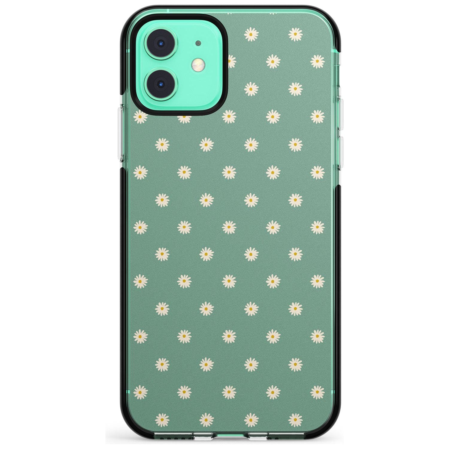 Daisy Pattern - Teal Cute Floral Daisy Design Pink Fade Impact Phone Case for iPhone 11 Pro Max