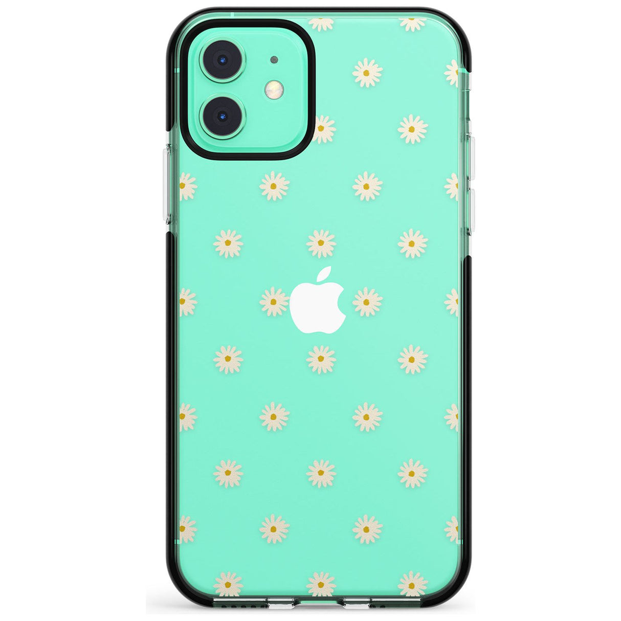 Daisy Pattern - Clear  Cute Floral Design Pink Fade Impact Phone Case for iPhone 11 Pro Max