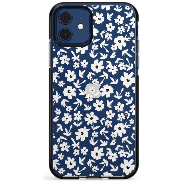 Floral Print on Clear - Cute Floral Design Pink Fade Impact Phone Case for iPhone 11 Pro Max