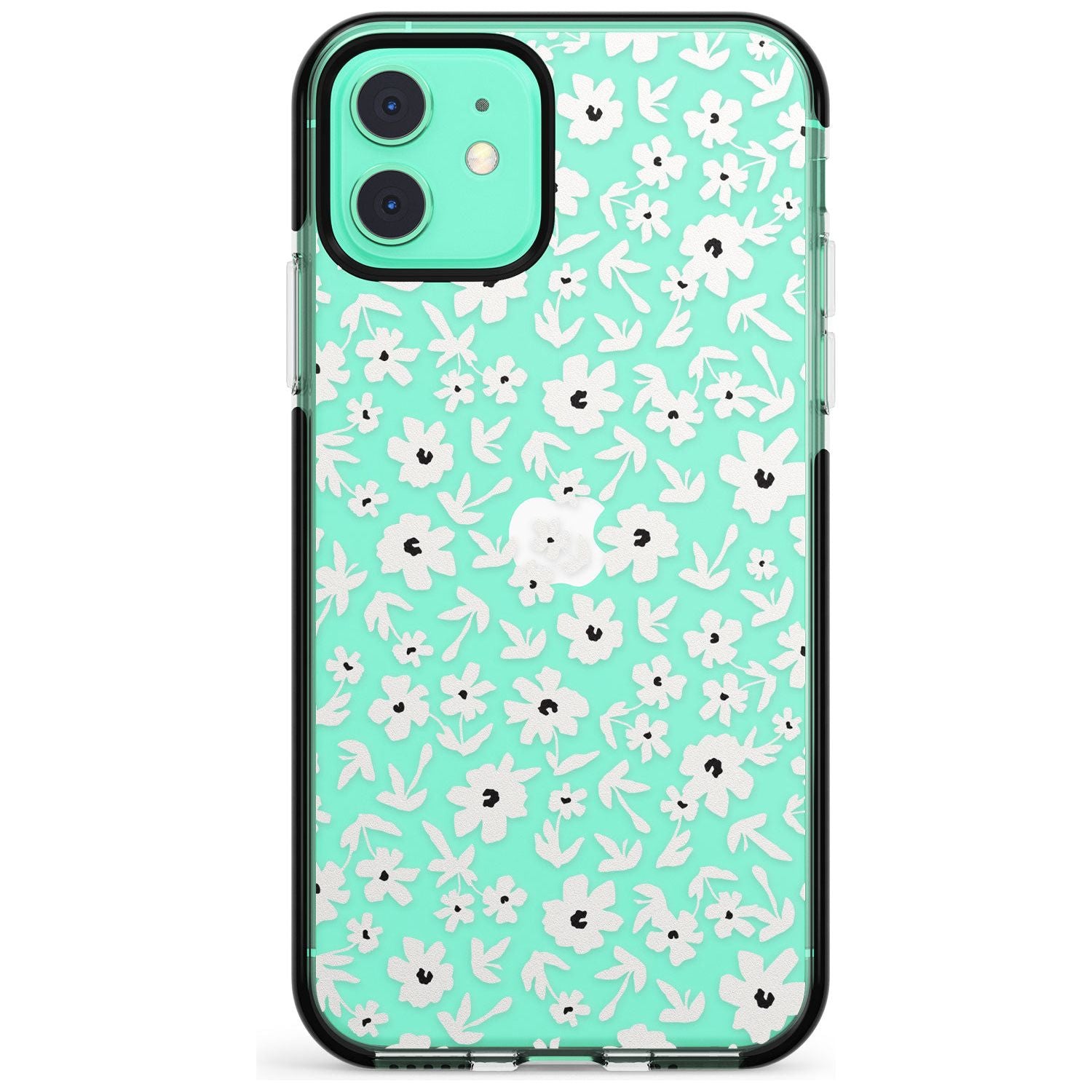 Floral Print on Clear - Cute Floral Design Pink Fade Impact Phone Case for iPhone 11 Pro Max