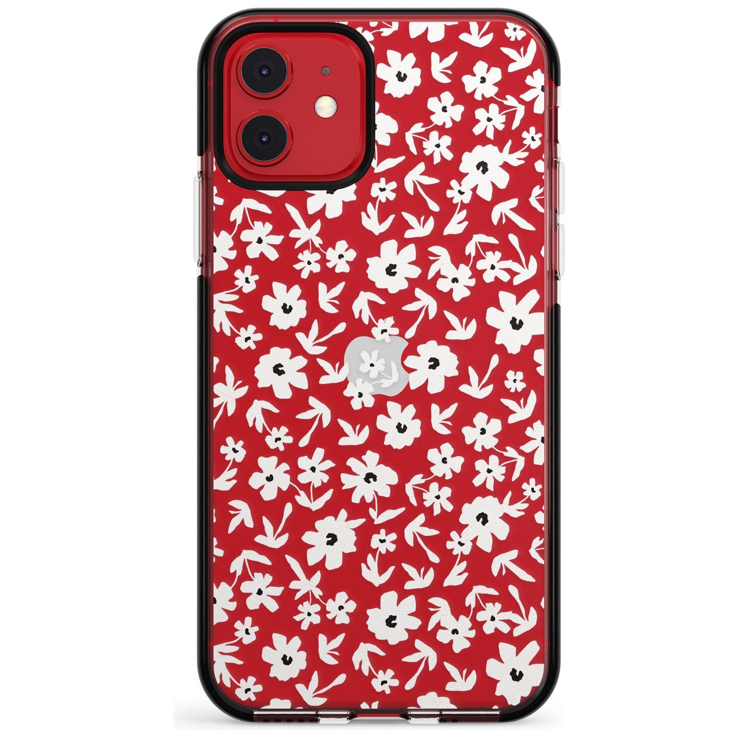 Floral Print on Clear - Cute Floral Design Pink Fade Impact Phone Case for iPhone 11 Pro Max
