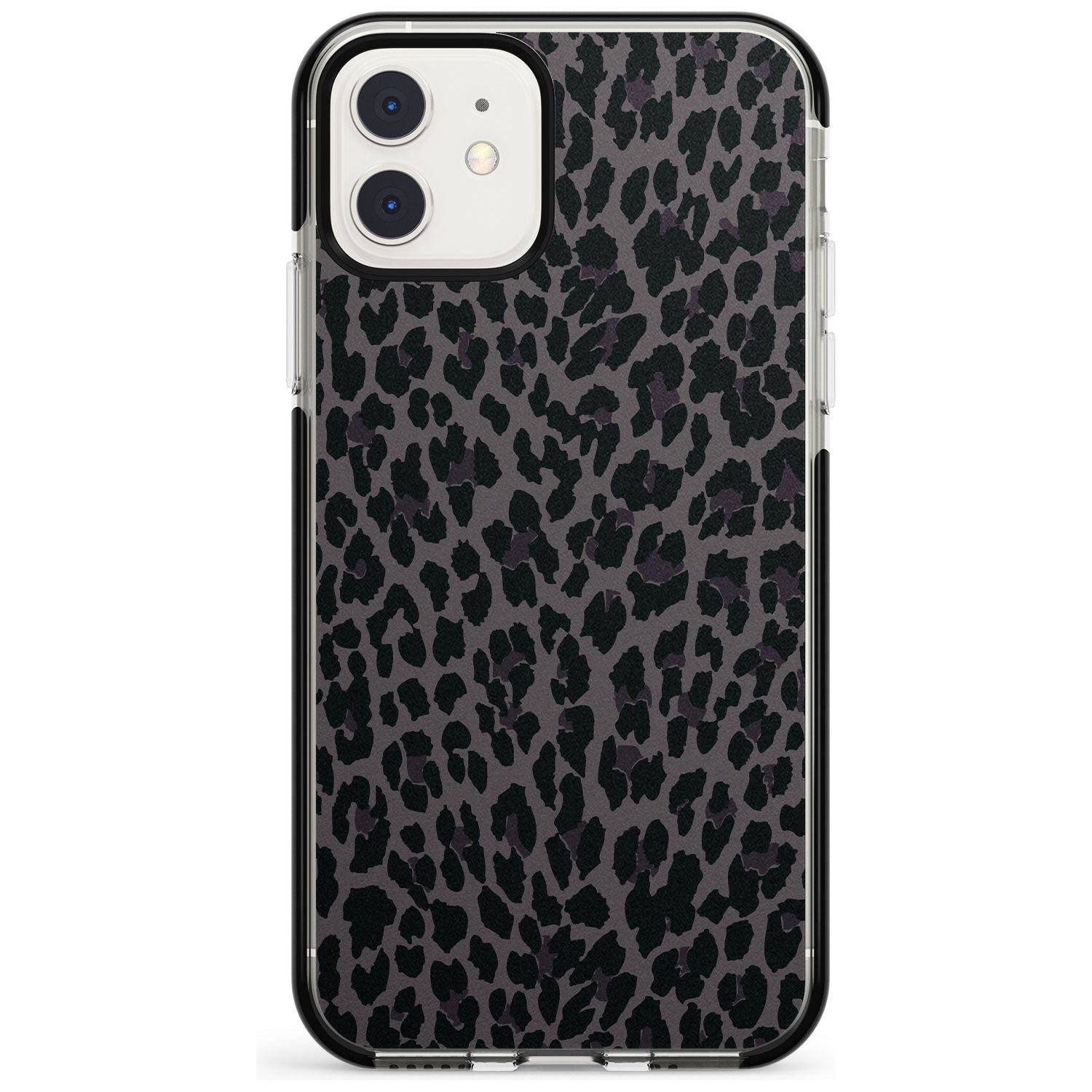Dark Animal Print Pattern Small Leopard Black Impact Phone Case for iPhone 11