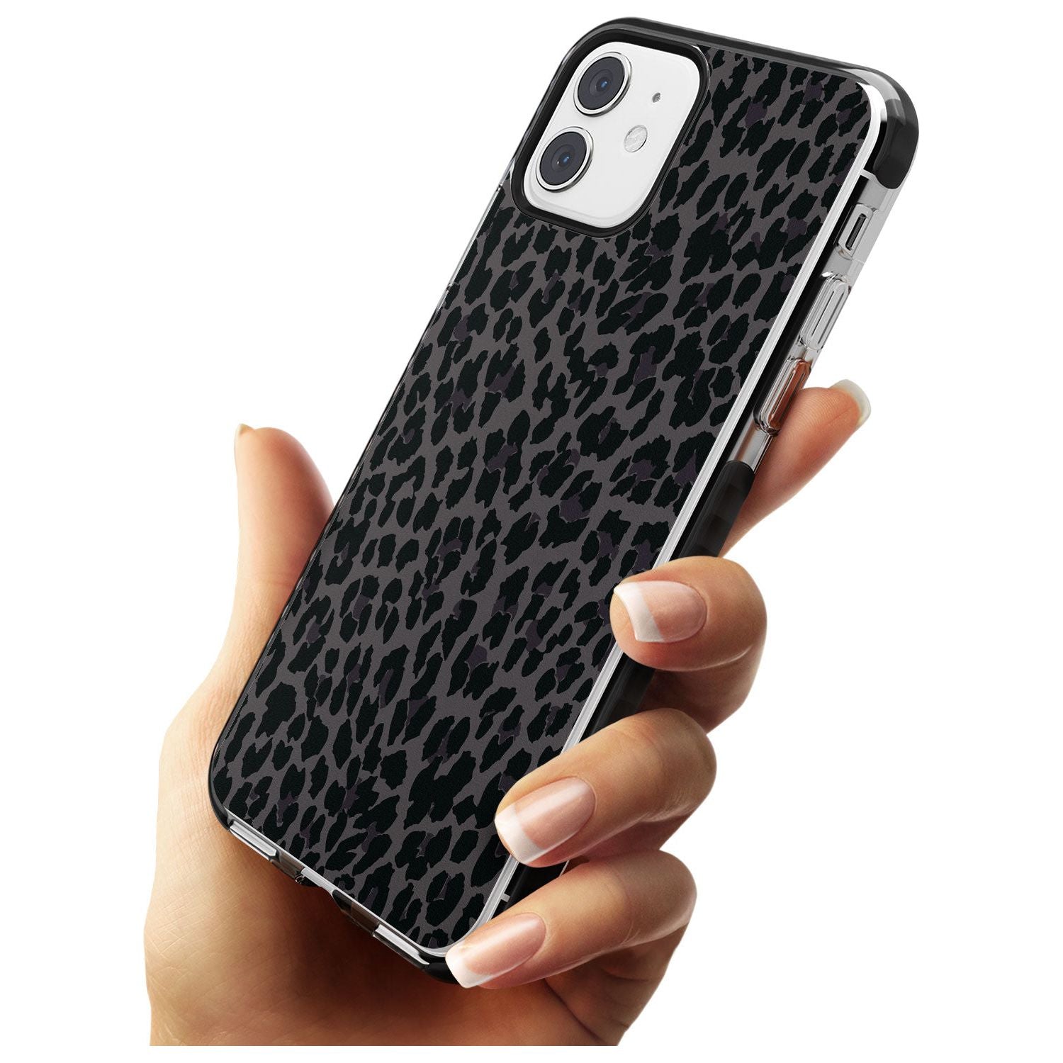 Dark Animal Print Pattern Small Leopard Black Impact Phone Case for iPhone 11