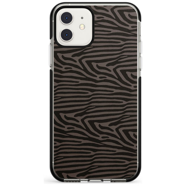Dark Animal Print Pattern Zebra Black Impact Phone Case for iPhone 11