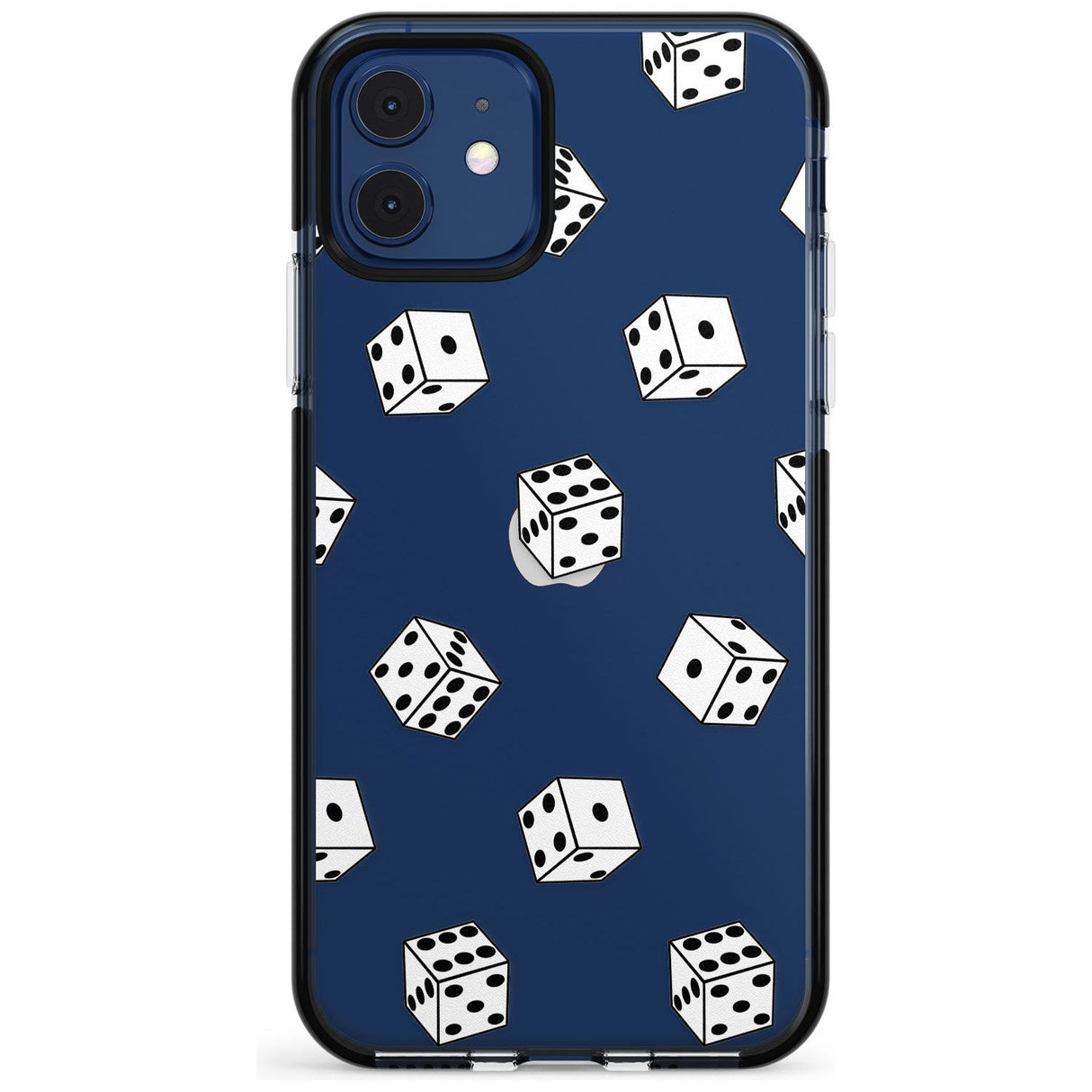 Clear Dice Pattern Black Impact Phone Case for iPhone 11 Pro Max