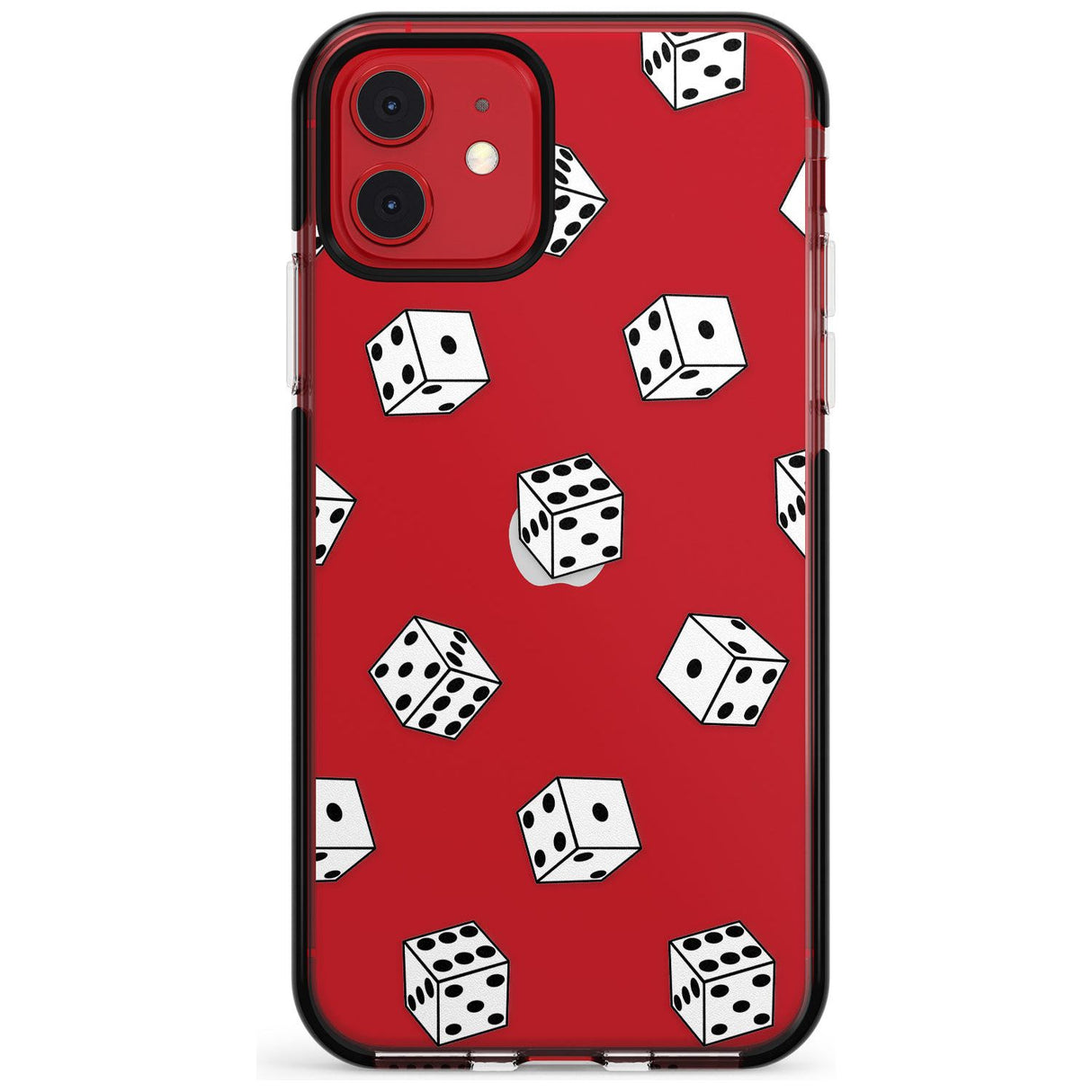 Clear Dice Pattern Black Impact Phone Case for iPhone 11 Pro Max