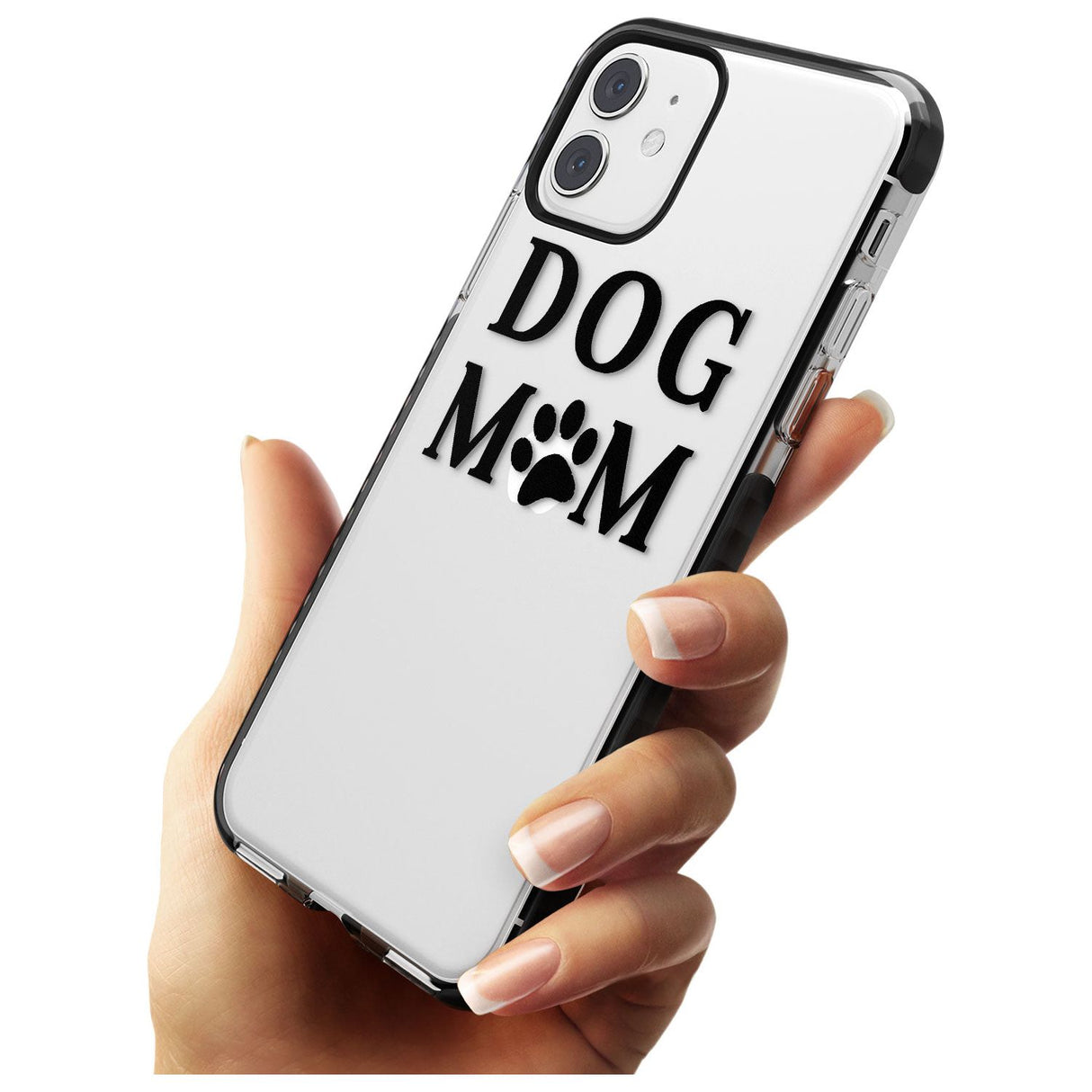 Dog Mom Paw Print Black Impact Phone Case for iPhone 11