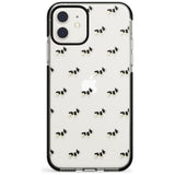 French Bulldog Dog Pattern Clear Black Impact Phone Case for iPhone 11