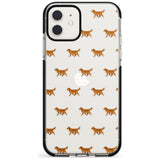 Golden Retriever Dog Pattern Clear Phone Case iPhone 11 / Black Impact Case,iPhone 12 Mini / Black Impact Case Blanc Space