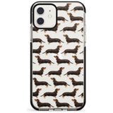 Dachshund (Black & Tan) Watercolour Dog Pattern Black Impact Phone Case for iPhone 11