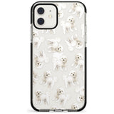 Bichon Frise Watercolour Dog Pattern Black Impact Phone Case for iPhone 11