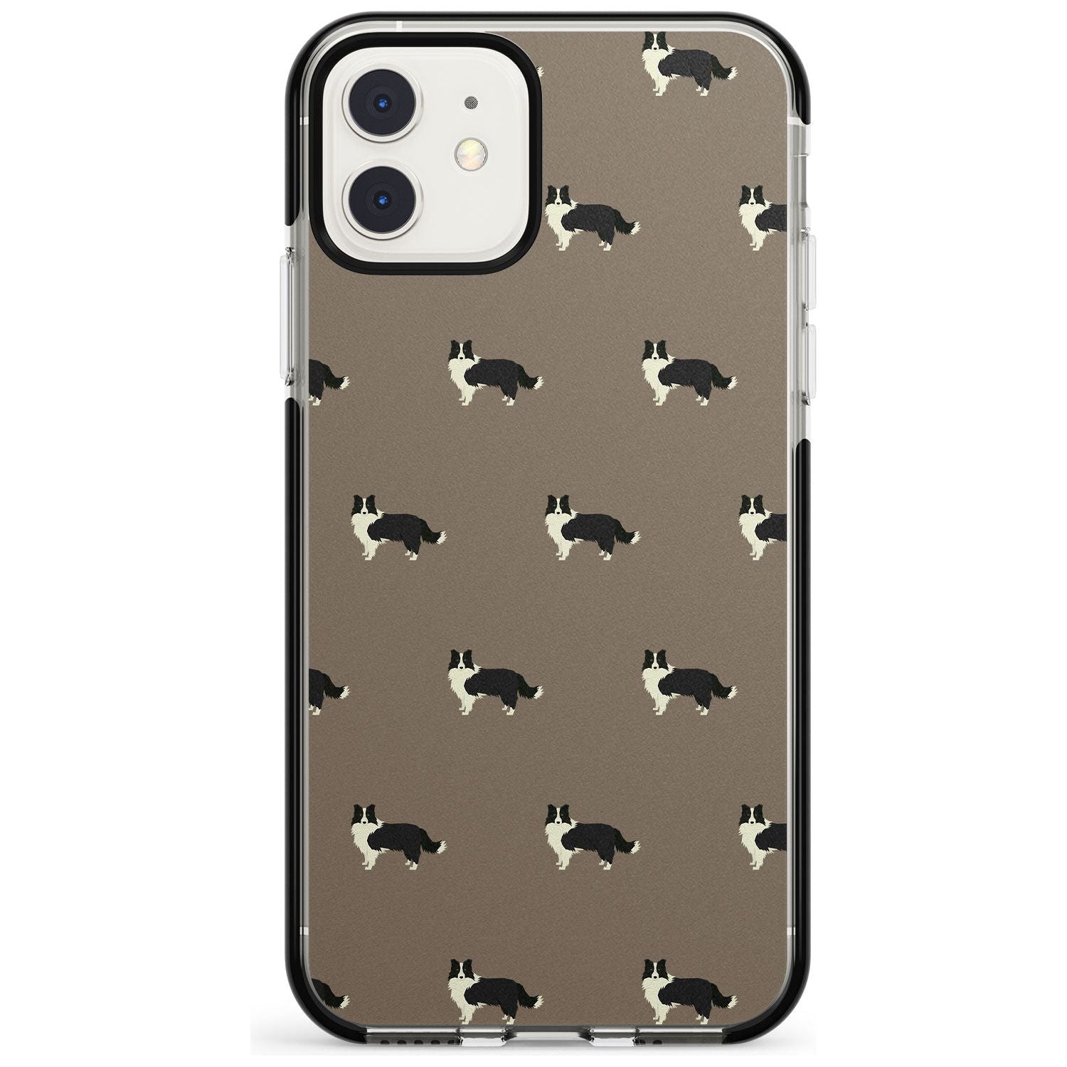 Border Collie Dog Pattern Black Impact Phone Case for iPhone 11