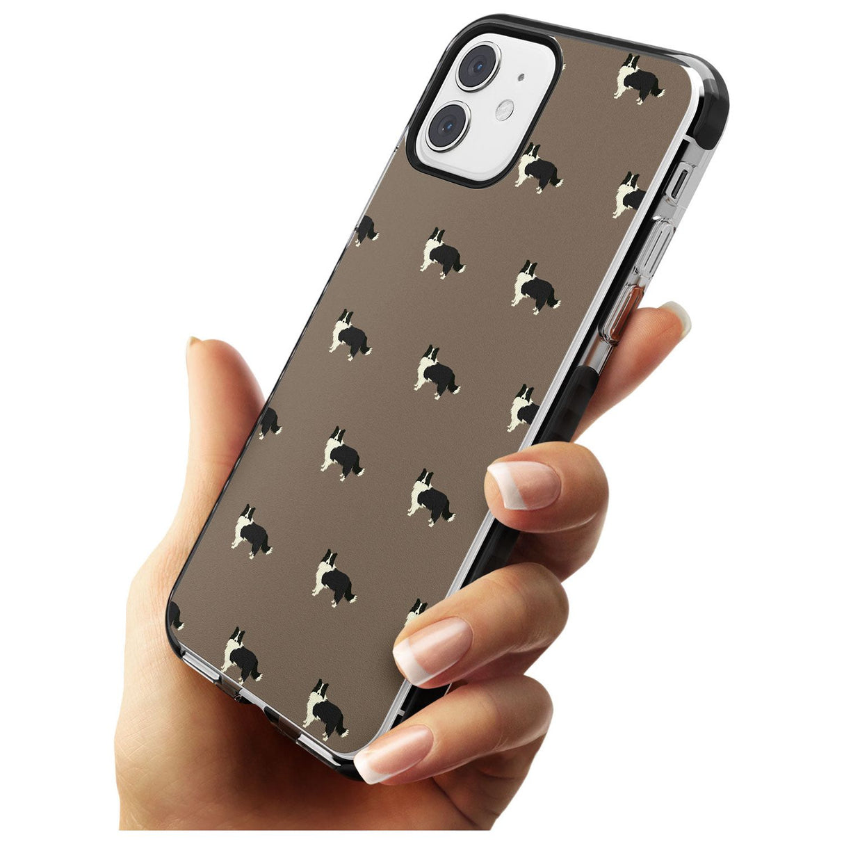 Border Collie Dog Pattern Black Impact Phone Case for iPhone 11