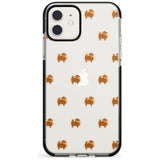 Pomeranian Dog Pattern Clear Black Impact Phone Case for iPhone 11