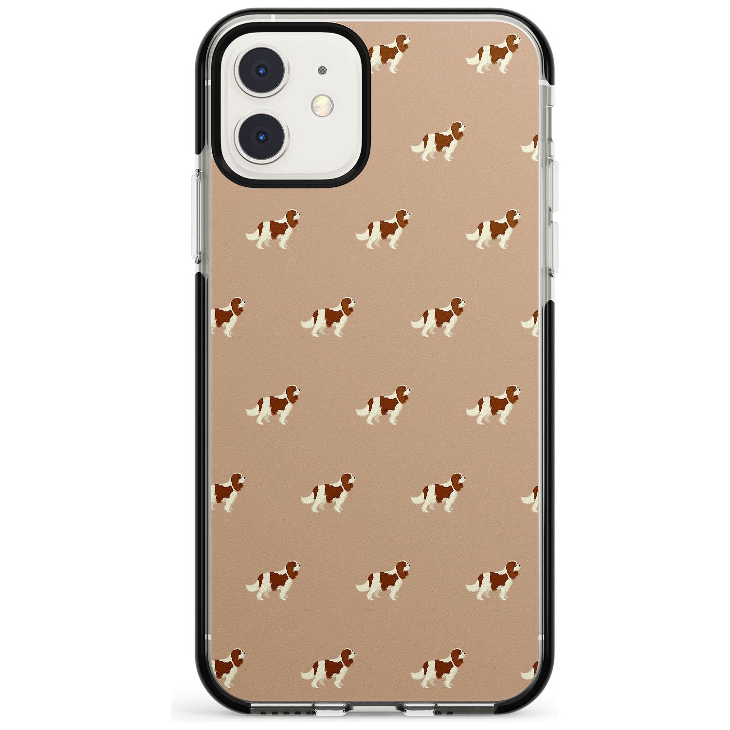 Cavalier King Charles Spaniel Pattern Black Impact Phone Case for iPhone 11