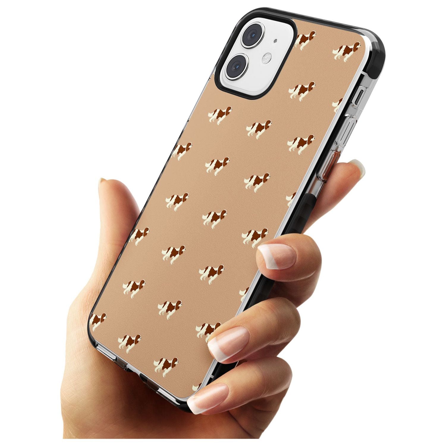 Cavalier King Charles Spaniel Pattern Black Impact Phone Case for iPhone 11