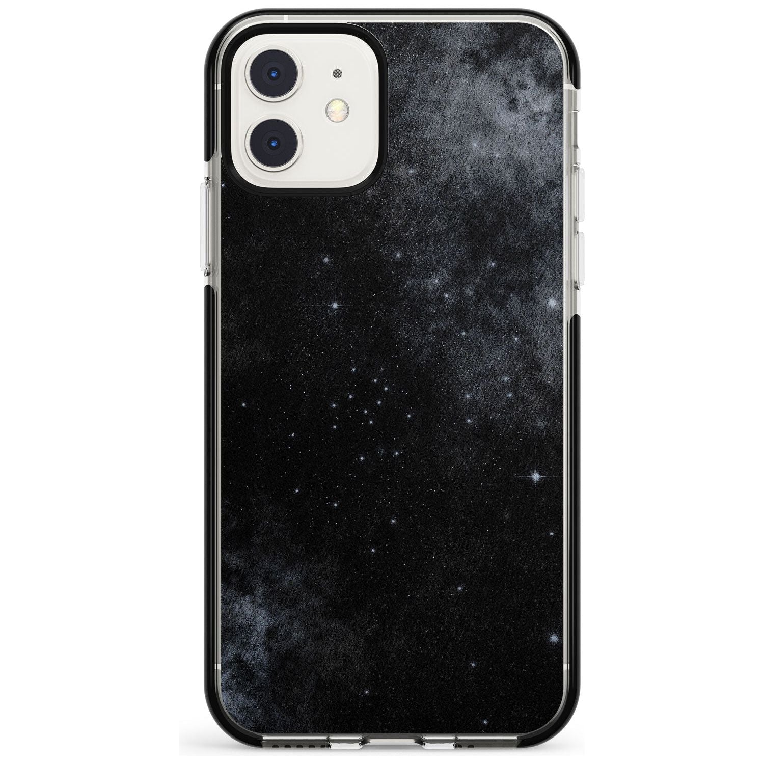 Night Sky Galaxies: Shimmering Stars Phone Case iPhone 11 / Black Impact Case,iPhone 12 Mini / Black Impact Case Blanc Space