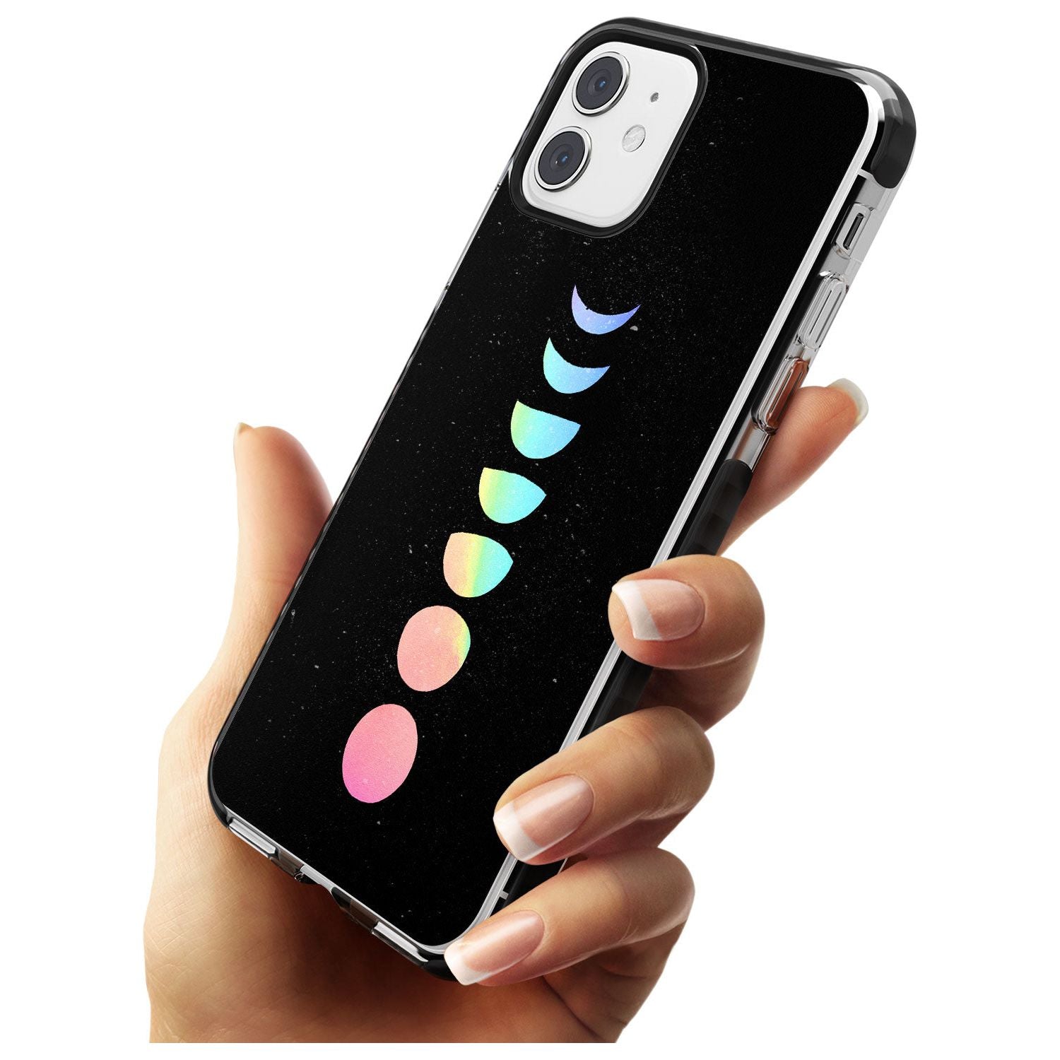 Pastel Moon Phases Pink Fade Impact Phone Case for iPhone 11 Pro Max