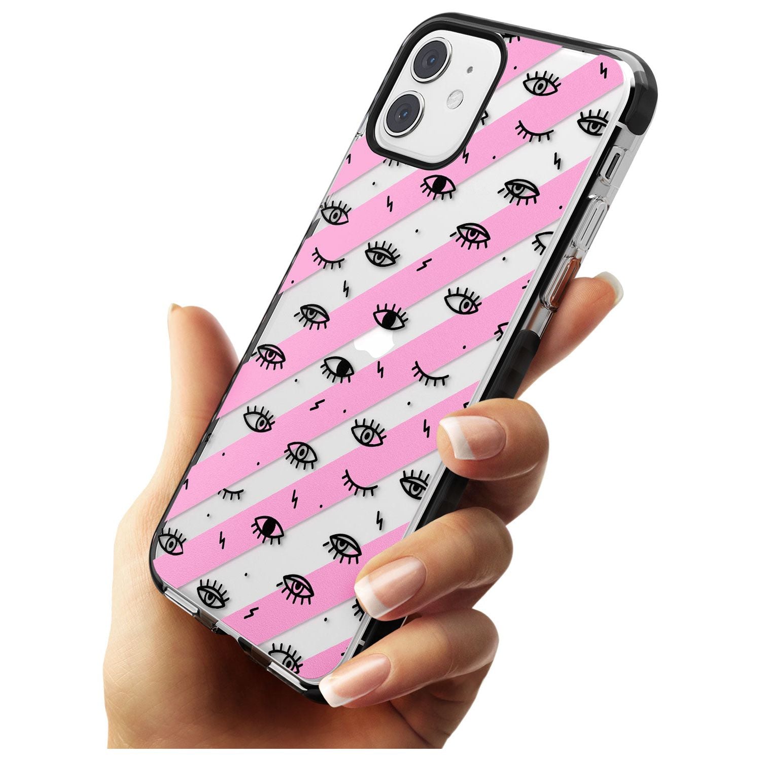 Pink Stripe Eyes iPhone Case   Phone Case - Case Warehouse