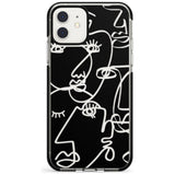 Continuous Line Faces: Clear on Black Pink Fade Impact Phone Case for iPhone 11 Pro Max