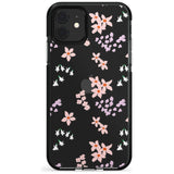 Pink & Purple Flower Mix: Clear Pink Fade Impact Phone Case for iPhone 11 Pro Max