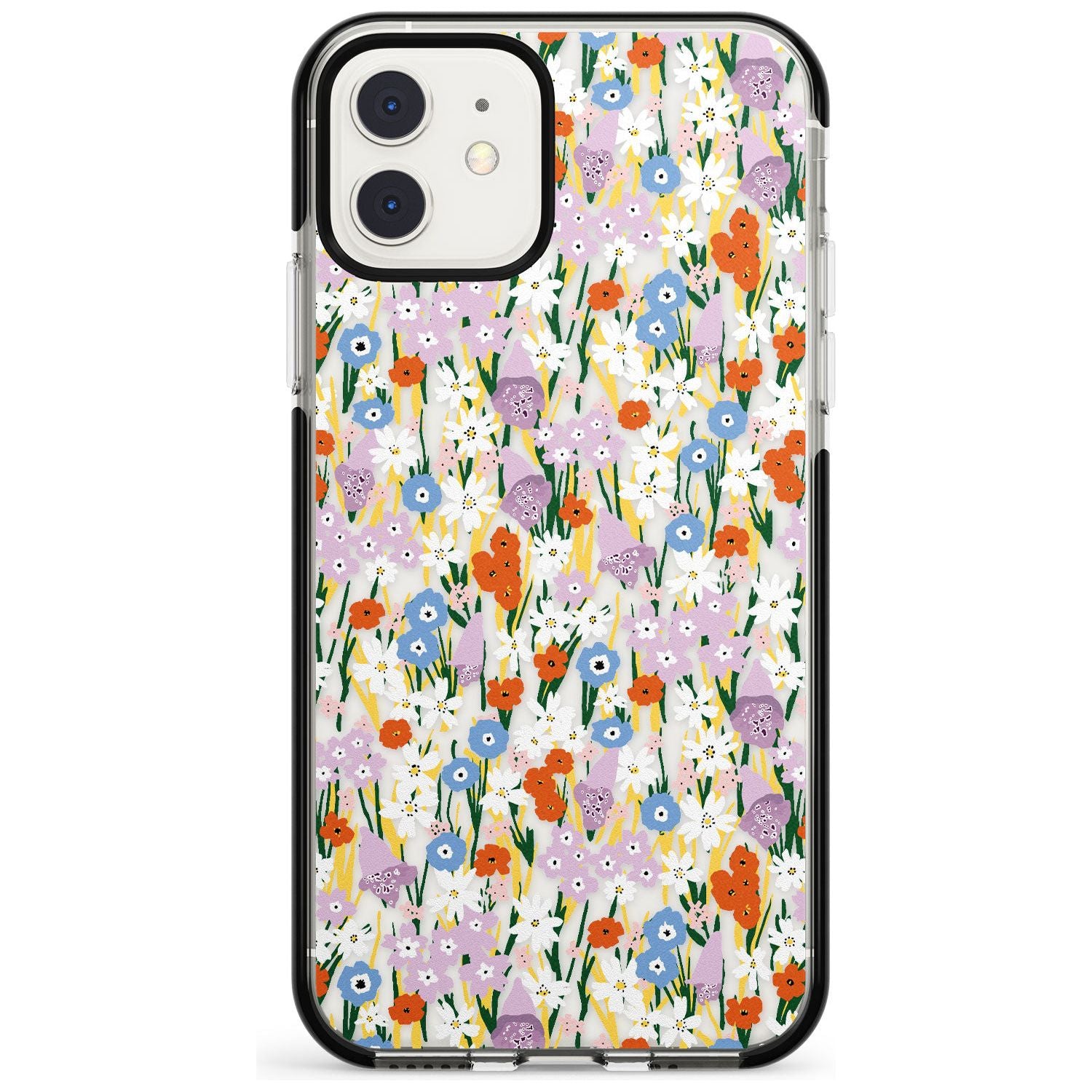 Energetic Floral Mix: Transparent Pink Fade Impact Phone Case for iPhone 11 Pro Max