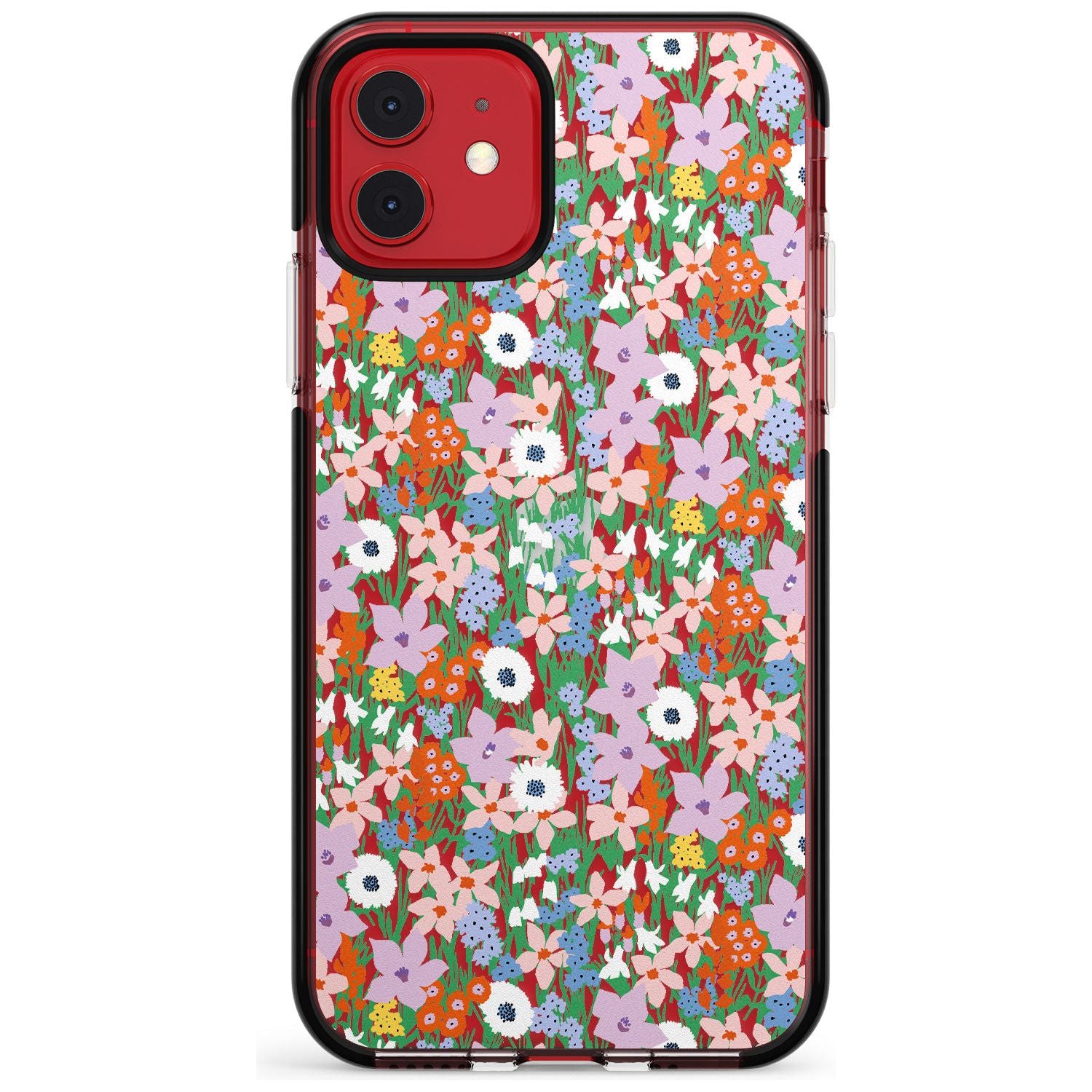 Jazzy Floral Mix: Transparent Pink Fade Impact Phone Case for iPhone 11 Pro Max